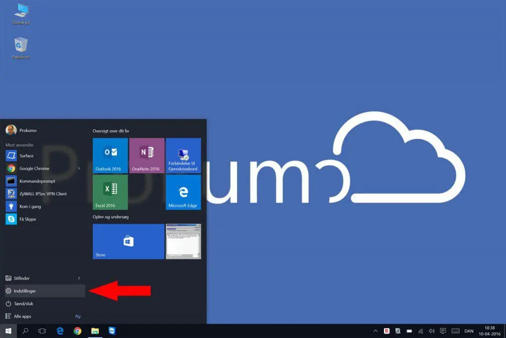 Indstillinger i Windows 10 - det er ikke her du finder God Mode