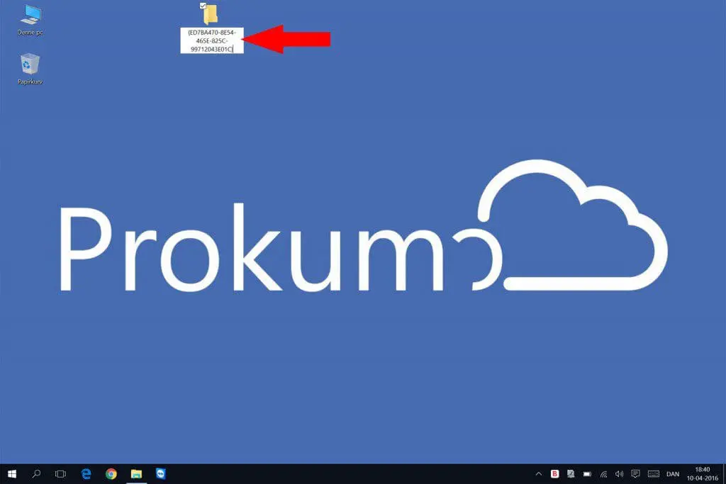 Omdøb mappen til ovenstående navn - computerkoden for God Mode i Windows