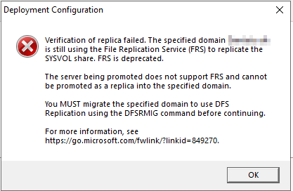 FRS sysvol error